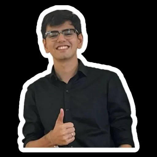 Chairman Ansh, smiling and giving a thumbs up